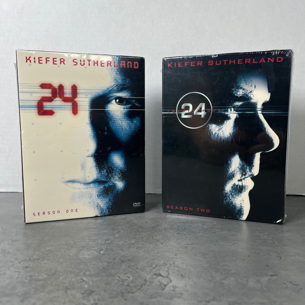 24 Twenty Four Season One & Season Two DVD Box Sets Kiefer Sutherland NEW SEALED
